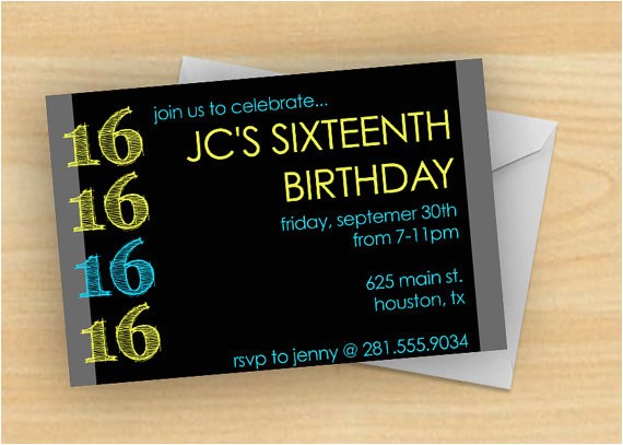 Birthday Invitations for 16 Year Old Boy Free Printable 16 Year Old Birthday Invitation Template Birthday Invitations for 16 Year Old Boy Free Printable 16 Year Old Birthday Invitation Template