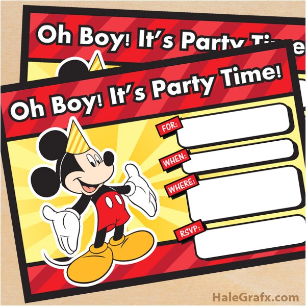 Birthday Invitations Free Printable Mickey Mouse Free Printable Mickey Mouse Birthday Invitation