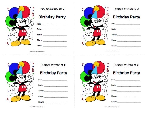 Birthday Invitations Free Printable Mickey Mouse Mickey Mouse Birthday Invitations Free Printable