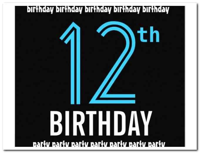 Birthday Party Invitations for 12 Year Olds 12 Year Old Boy Birthday Party Invitation Template