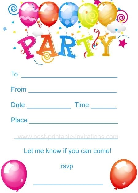Birthday Party Invitations for 12 Year Olds Printable Birthday Party Invitations