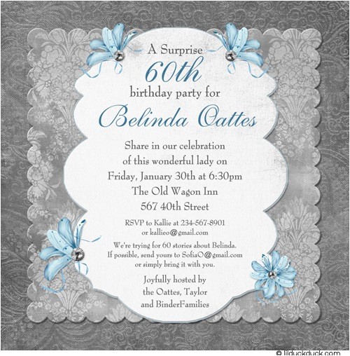 Birthday Party Invitations for 60 Year Old 60th Birthday Invitation Wording A Birthday Cake