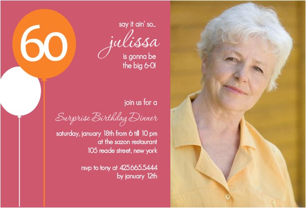 Birthday Party Invitations for 60 Year Old 60th Birthday Party Invitations Template