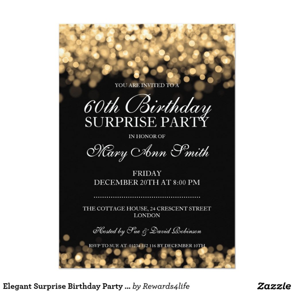 Birthday Party Invitations for 60 Year Old Birthday 60th Birthday Surprise Party Invitations