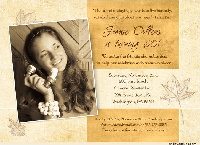 Birthday Party Invitations for 60 Year Old Birthday Invitation for Male 60 Year Old