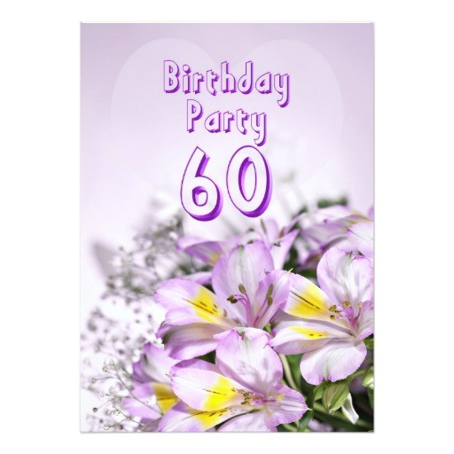 Birthday Party Invitations for 60 Year Old Birthday Party Invitation 60 Years Old