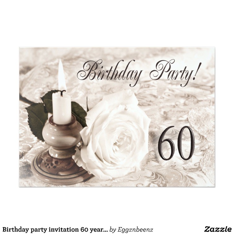 Birthday Party Invitations for 60 Year Old Birthday Party Invitation 60 Years Old