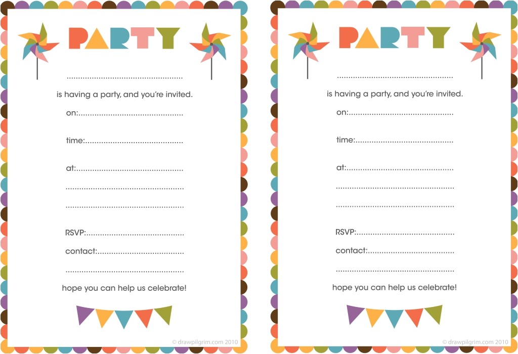 Birthday Party Invitations Free Templates Free Printable Birthday Invitations for Kids Free