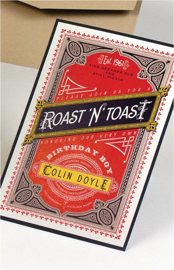Birthday Roast Invitations Roast and toast Birthday Invitation