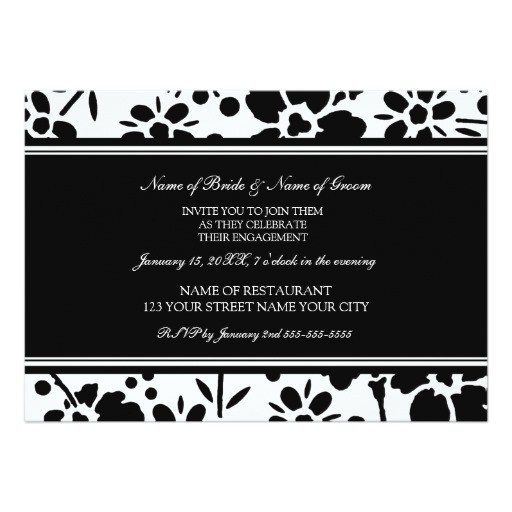 Black and White Engagement Party Invitations Black and White Photo Engagement Party Invitations Zazzle