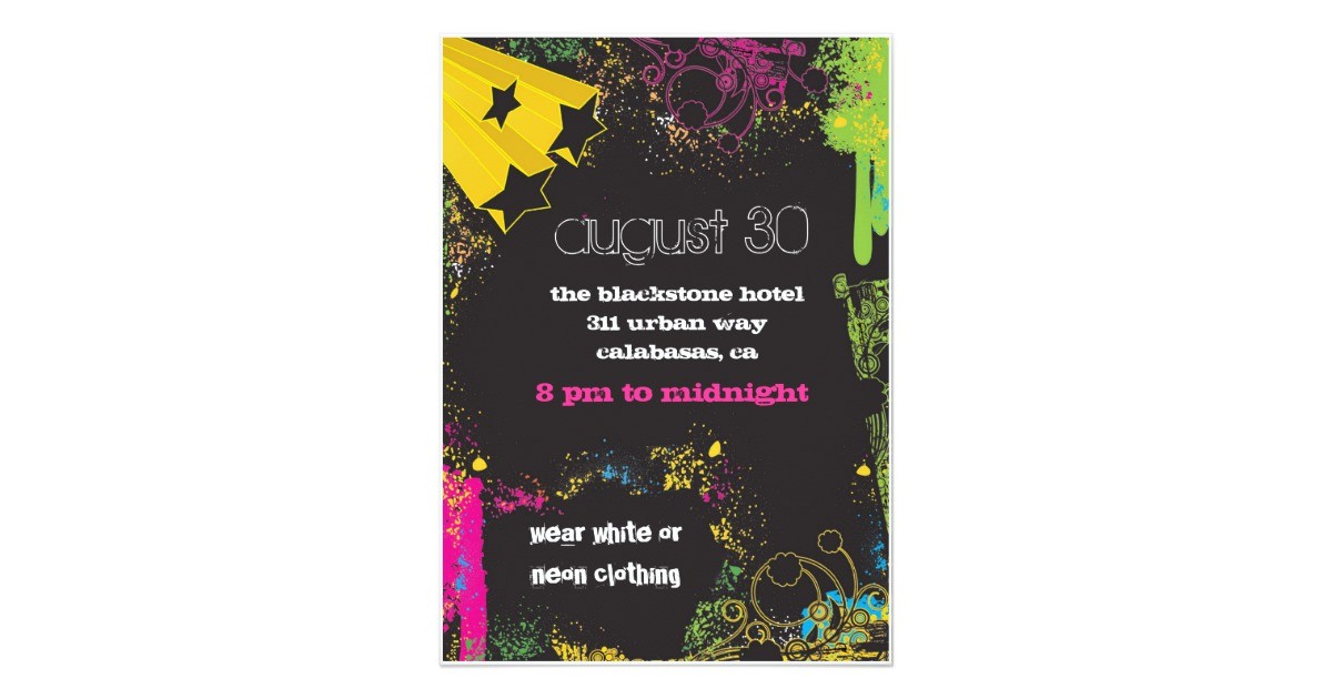 Blackout Party Invitations 311 Urban Setting Blackout Party Card