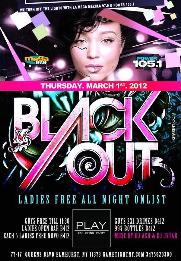 Blackout Party Invitations Ra Blackout Party with La Mega 97 9 & Power 105 1 at Play