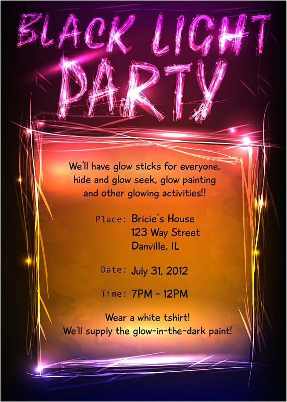 Blackout Party Invitations Templates Unavailable Listing On Etsy