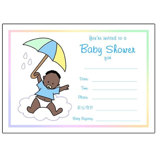 Blank Baby Boy Shower Invites Baby Shower Fill In Invitations