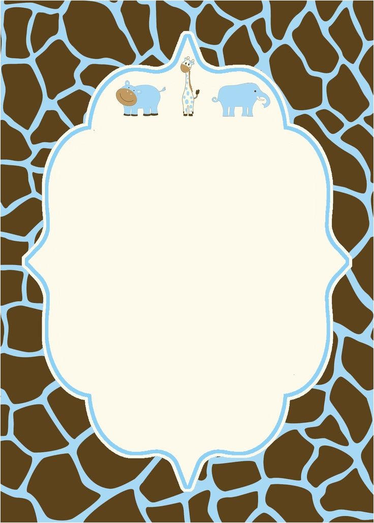 Blank Baby Boy Shower Invites Blank Baby Shower Invitation Baby Shower