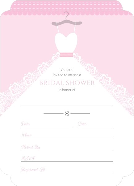 Blank Bridal Shower Invitations Printable White Wedding Dress Fill In the Blank Bridal Shower Invite