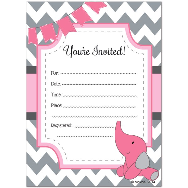 Blank Girl Baby Shower Invites Blank Baby Shower Invitations 06