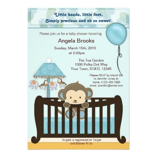 Blank Monkey Baby Shower Invitations Free Printable Monkey Invitations Blank