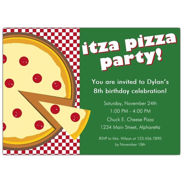 Blank Pizza Party Invitation Template Itza Pizza Party Invitations Paperstyle
