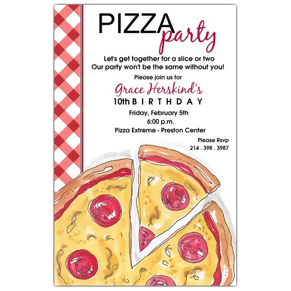 Blank Pizza Party Invitation Template Pizza Party Birthday Invitations Paperstyle