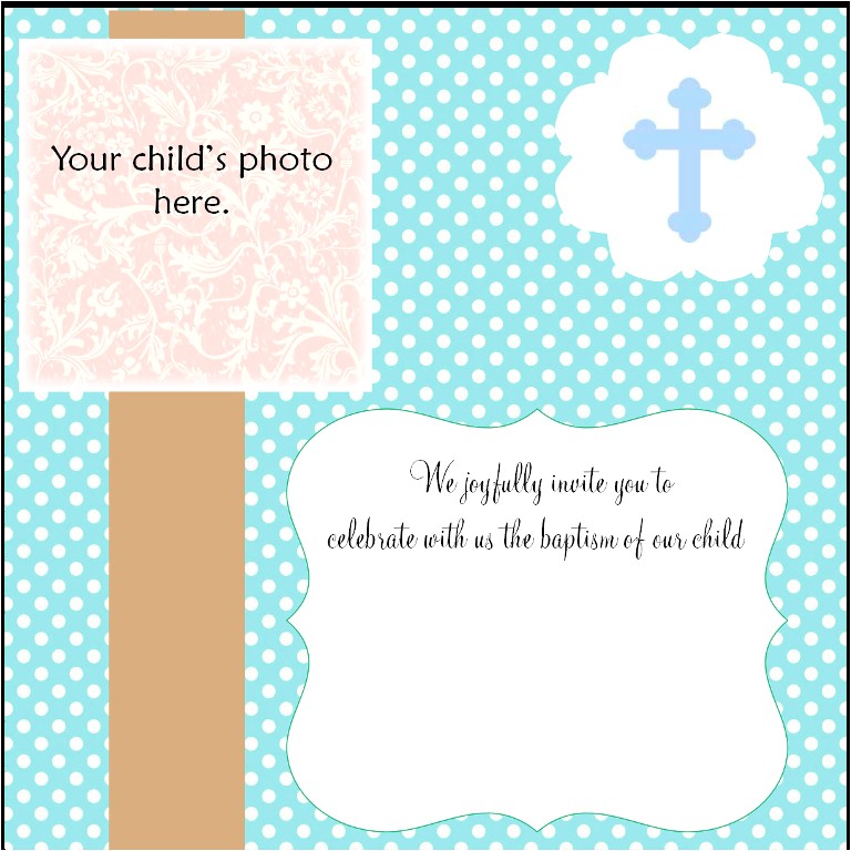 Blank Sample Of Baptismal Invitation Free Christening Invitation Cards