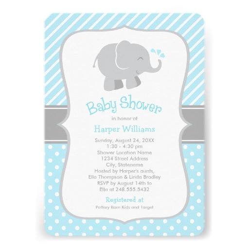 Blue and Gray Elephant Baby Shower Invitations Elephant Baby Shower Invitations Blue and Gray