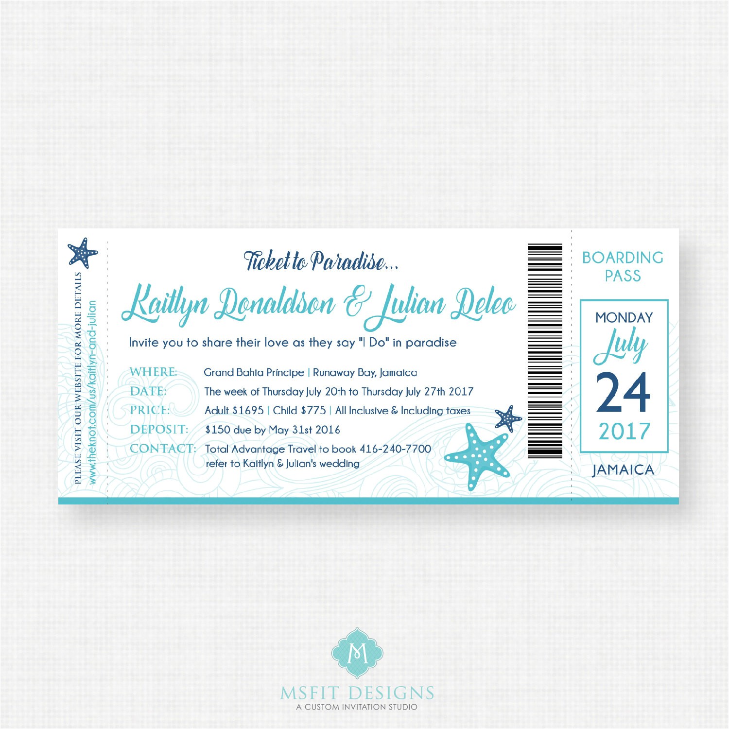 Boarding Pass Bridal Shower Invitations Boarding Pass Invitation Destination Wedding Invitation