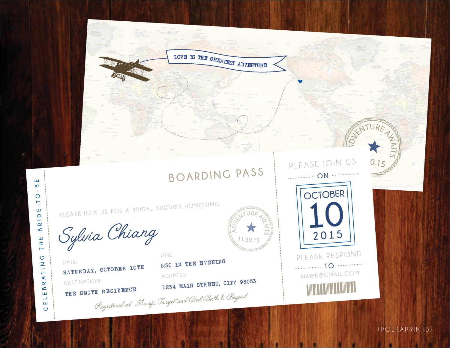 Boarding Pass Bridal Shower Invitations Travel Boarding Pass Bridal Shower Invitations Travel
