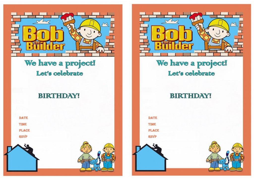 Bob the Builder Birthday Party Invitations Bob the Builder Birthday Invitations – Birthday Printable