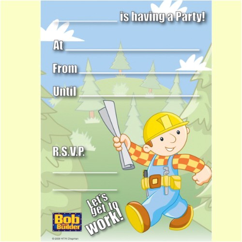 Bob the Builder Party Invitations Bob the Builder Party Invitations In Packs Of 20 Party