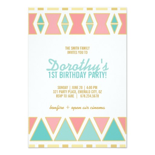 Boho Chic Birthday Invitations Boho Chic Birthday Party Invitation Pink
