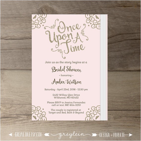 Book themed Bridal Shower Invitations Ce Upon A Time Bridal Shower Invitations • Pink Blush Book themed Bridal Shower Invitations Ce Upon A Time Bridal Shower Invitations • Pink Blush
