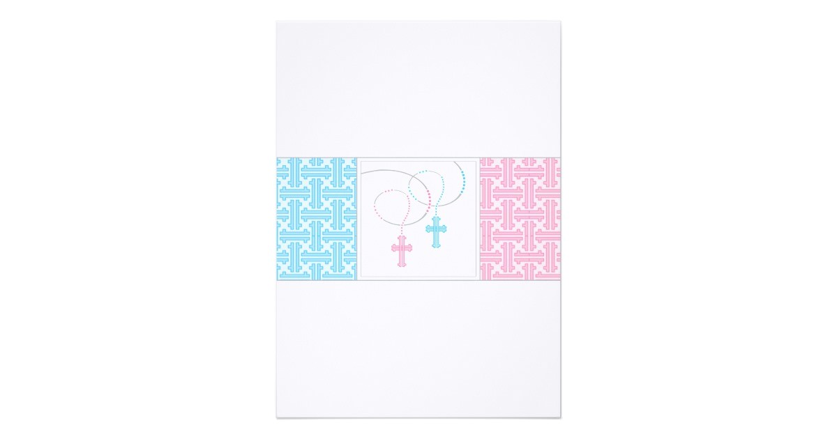 Boy and Girl Baptism Invitations Boy and Girl Twins Baptism Invitation