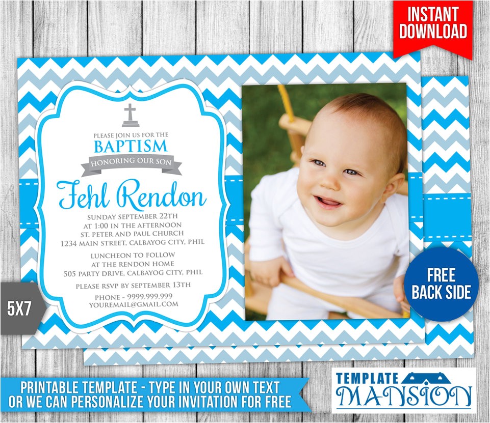 Boy Baptism Invitation Templates Boy Christening Invitation 2 by Templatemansion On Deviantart