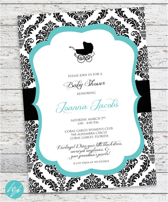 Breakfast at Tiffany S Baby Shower Invites Breakfast at Tiffany S Baby Shower Invitation by Flairandpaper