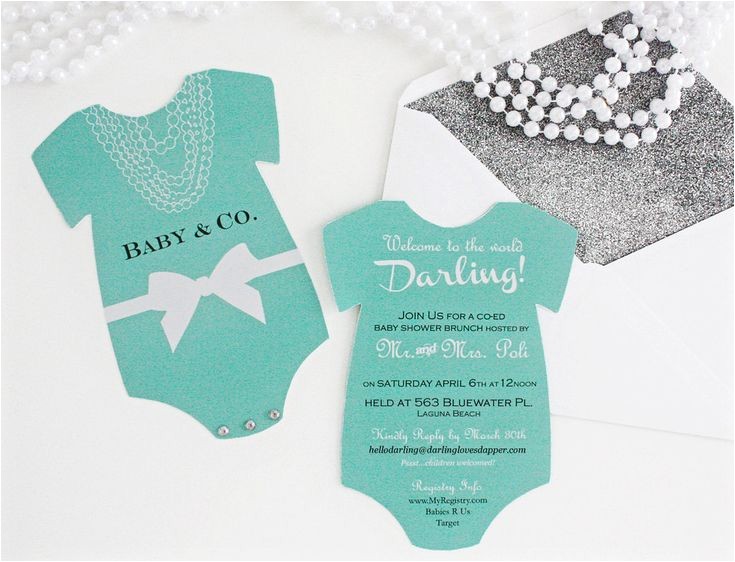 Breakfast at Tiffany S Baby Shower Invites Customized "breakfast at Tiffanys" Baby Shower Invitation