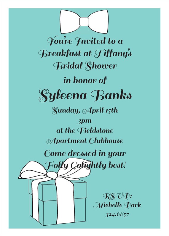 Breakfast at Tiffany S Baby Shower Invites Items Similar to Breakfast at Tiffany S Invitation On Etsy
