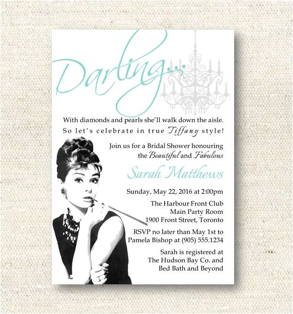 Breakfast at Tiffany S Bridal Shower Invitations Breakfast at Tiffany S Bridal Shower Invitation
