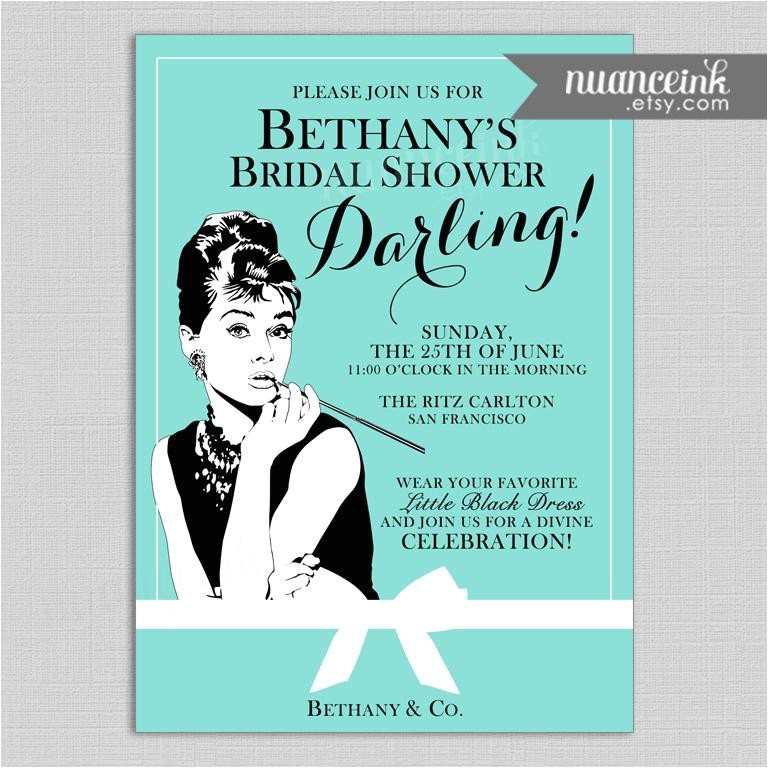 Breakfast at Tiffany S Bridal Shower Invitations Template Breakfast at Tiffany S Bridal Shower Invitations