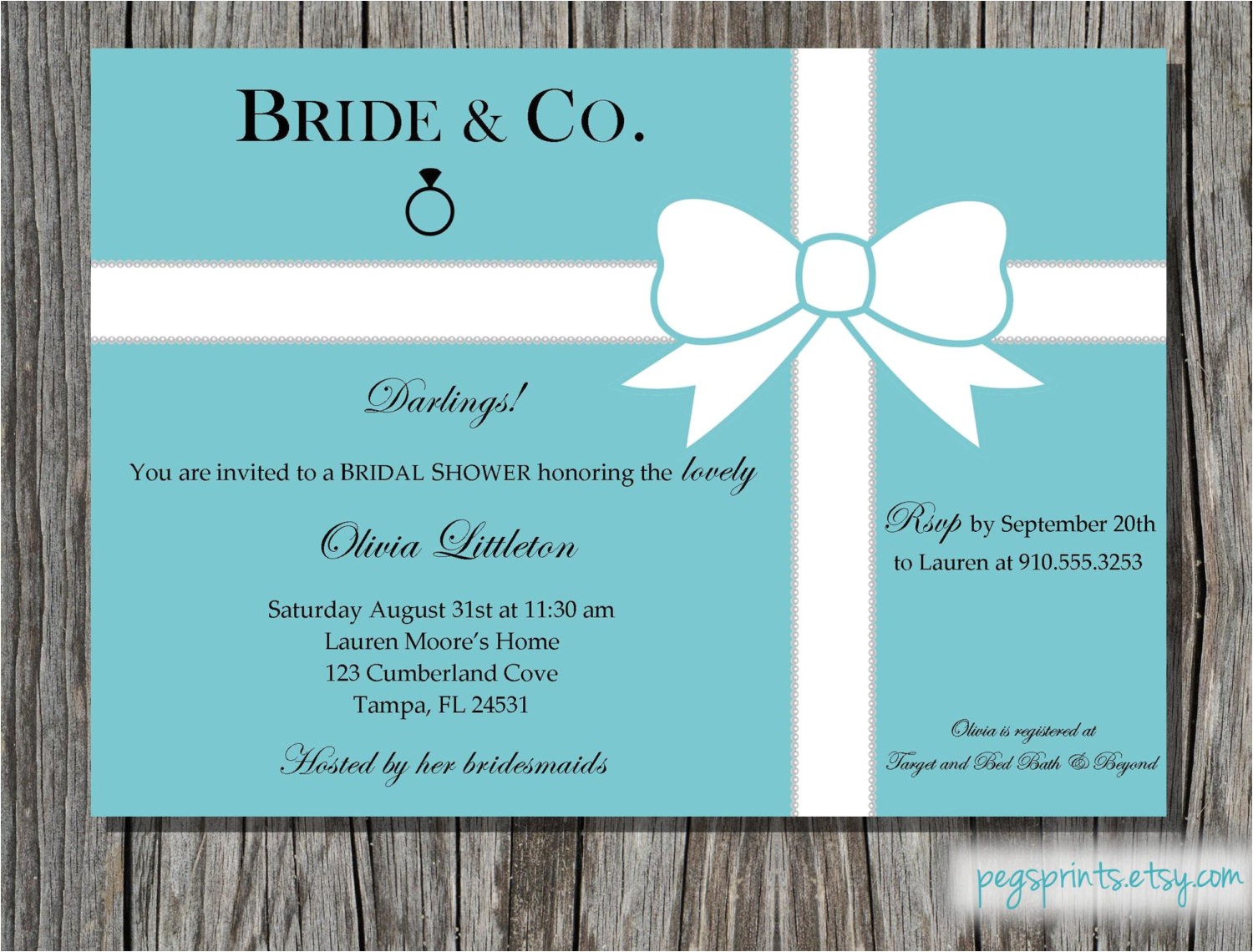 Breakfast at Tiffany S Bridal Shower Invitations Template Bridal Shower Invitations Bridal Shower Invitations