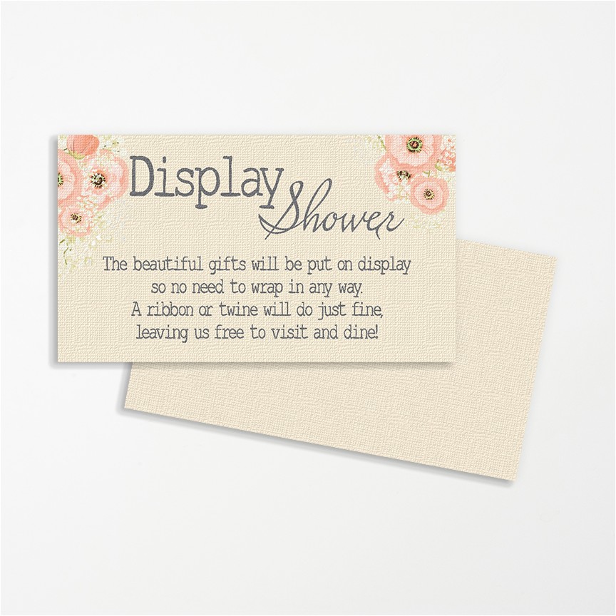 Bridal Display Shower Invitation Wording Display Shower Invitation Insert the Emmelyn Collection