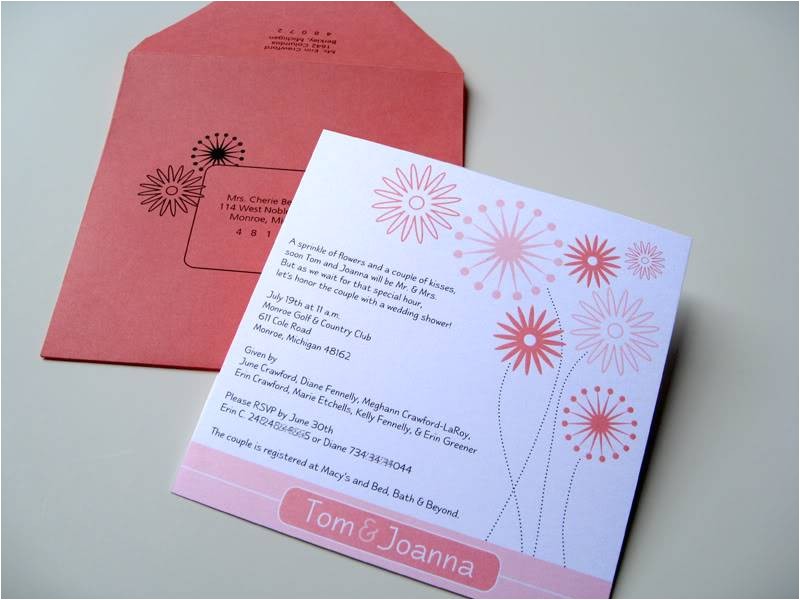Bridal Display Shower Invitation Wording Plush Paper Design Blog Coral Bridal Shower Invitations