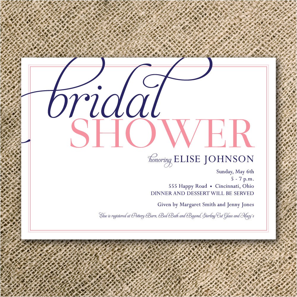 Bridal Display Shower Invitation Wording Reserved Listing for Julie