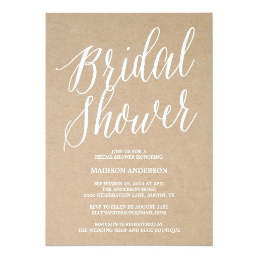 Bridal Shower E Invites Modern Script Bridal Shower Invitation Zazzle