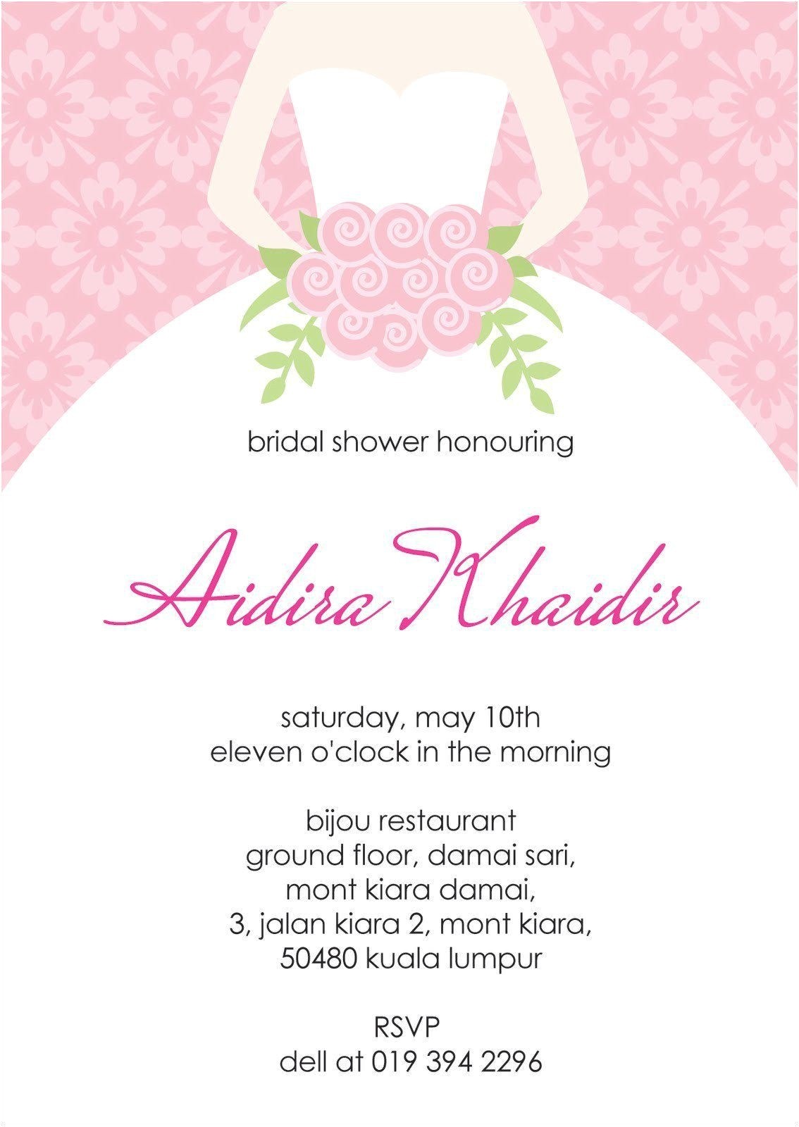 Bridal Shower Invitation Cards Samples Baby Shower Invitation Cards Templates Inspirational