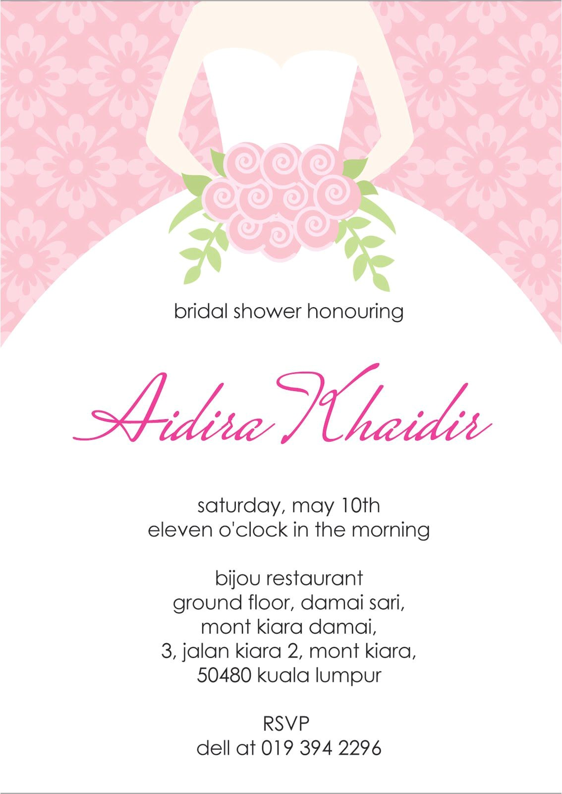 Bridal Shower Invitation format Bridal Shower Invitation Verbiage Bridal Shower