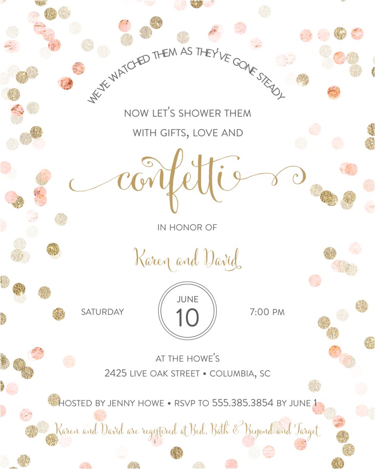 Bridal Shower Invitation Language Bridal Shower Invitation Wording Ideas and Etiquette