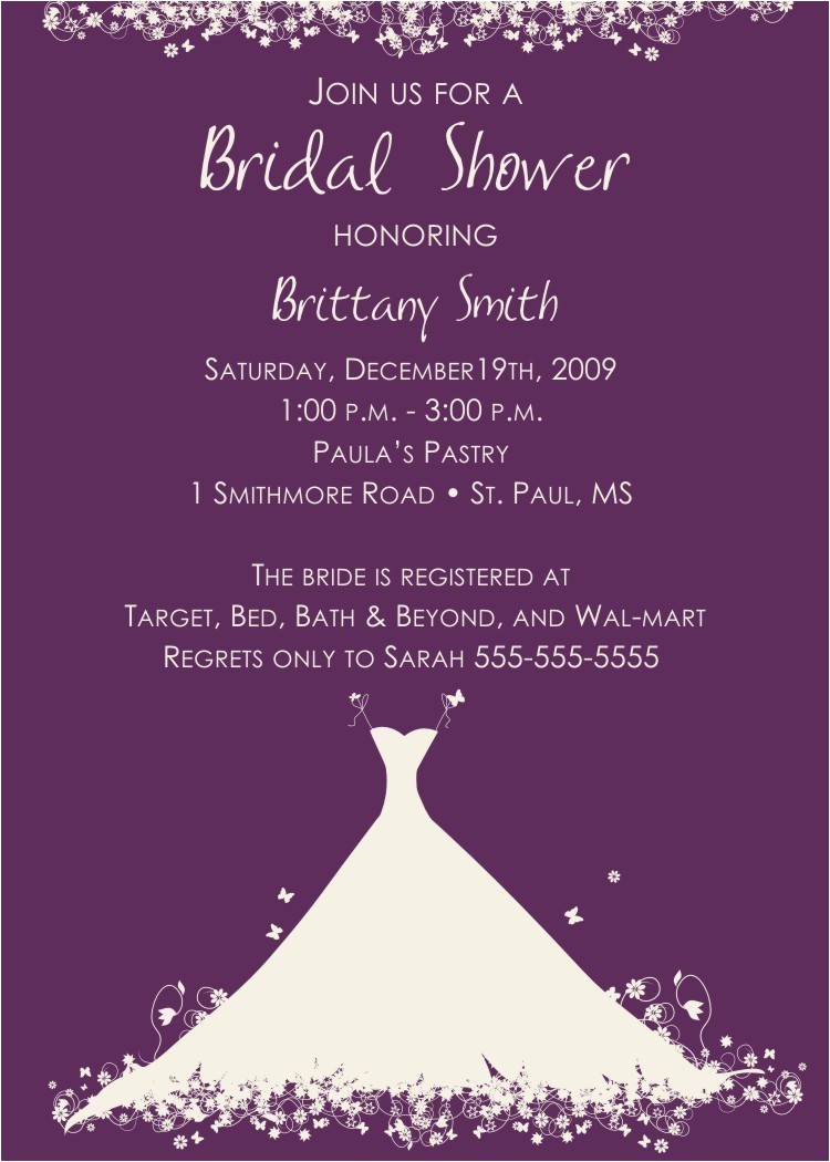 Bridal Shower Invitation Messages Bridal Shower Party Invitations Party Ideas