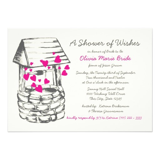Bridal Shower Invitation Wording Ideas Wishing Well Baby Well Wishes Quotes Quotesgram