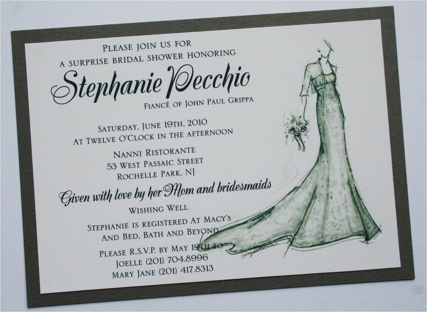 Bridal Shower Invitation Wording Ideas Wishing Well Bridal Shower Invitation with Bride Sketch